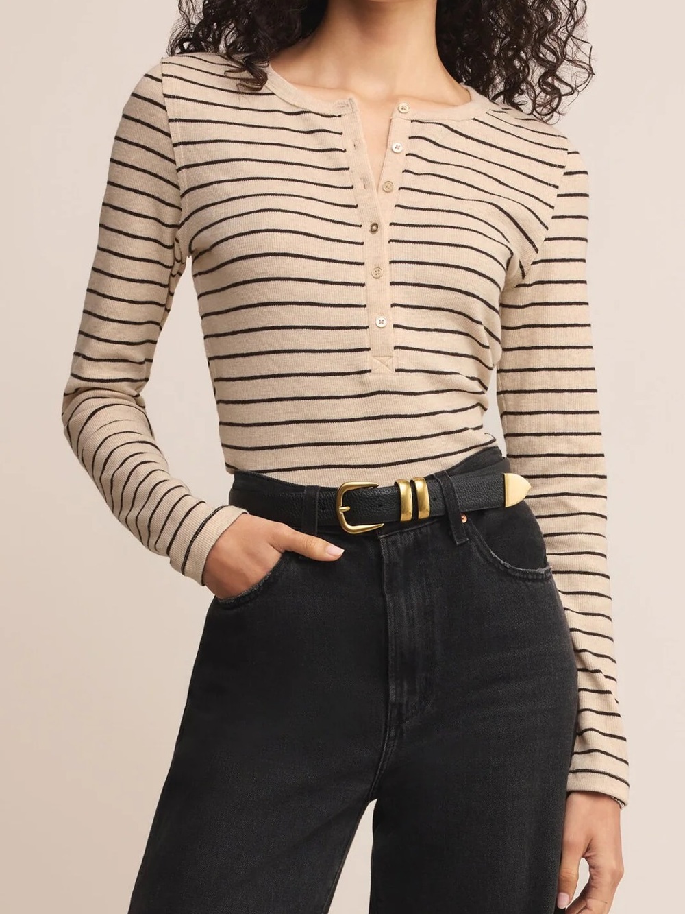 Z Supply Eve Stripe Henley Top